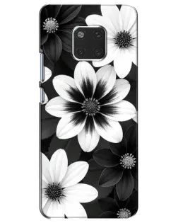 Чохол для Huawei Mate 20 (HMA-L09, HMA-L29) з картинкою «Монохромні айстри»