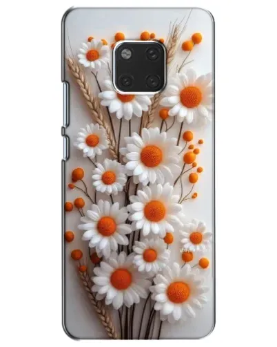 Чохол для Huawei Mate 20 (HMA-L09, HMA-L29) з картинкою «Білі сухоцвіти»