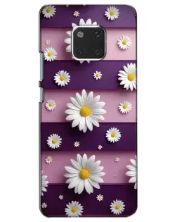 Чохол для Huawei Mate 20 (HMA-L09, HMA-L29) з картинкою «Ромашки на фіолетовому»