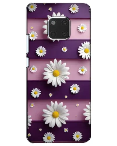 Чохол для Huawei Mate 20 (HMA-L09, HMA-L29) з картинкою «Ромашки на фіолетовому»