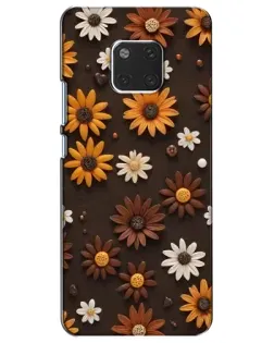 Чохол для Huawei Mate 20 (HMA-L09, HMA-L29) з картинкою «Візерунок з маленьких соняшників»