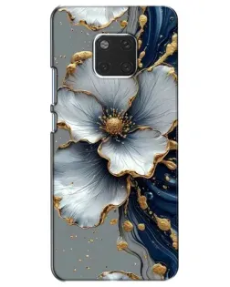 Чохол для Huawei Mate 20 (HMA-L09, HMA-L29) з картинкою «Біла квітка та золотий флюїд»