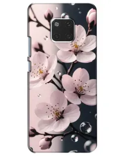 Чохол для Huawei Mate 20 (HMA-L09, HMA-L29) з картинкою «Ніжня сакура та краплі»