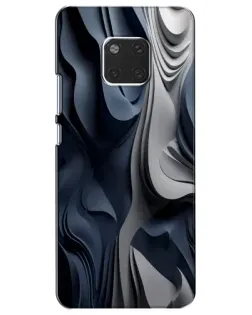 Чехол для Huawei Mate 20 (HMA-L09, HMA-L29) с картинкой «Объемные синие складки»