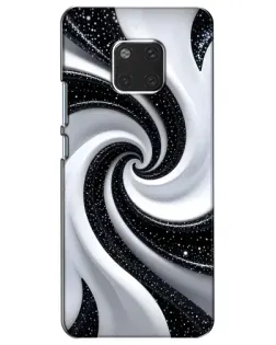 Чехол для Huawei Mate 20 (HMA-L09, HMA-L29) с картинкой «Черно-белая спираль»