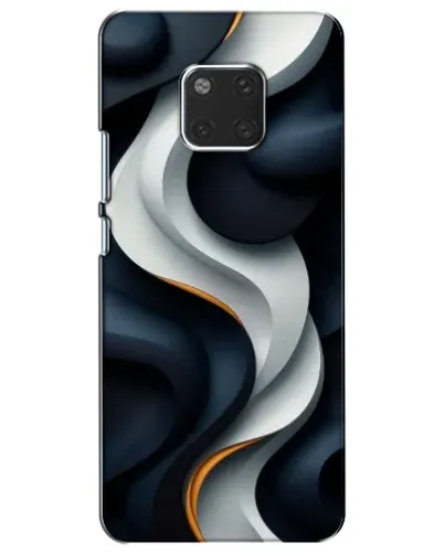 Чехол для Huawei Mate 20 (HMA-L09, HMA-L29) с картинкой «Объемные черно-белые ленты» Чехол для Huawei Mate 20 (HMA-L09, HMA-L29) с картинкой «Объемные черно-белые ленты»