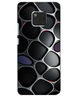 Чехол для Huawei Mate 20 (HMA-L09, HMA-L29) с картинкой «Объемная темная решетка»