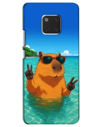 Чехол для Huawei Mate 20 (HMA-L09, HMA-L29) с картинкой «Морская капибара»