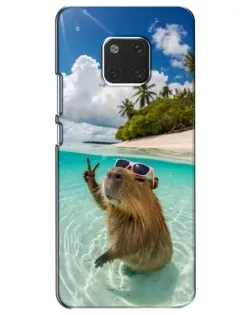 Чехол для Huawei Mate 20 (HMA-L09, HMA-L29) с картинкой «Капибара на море»