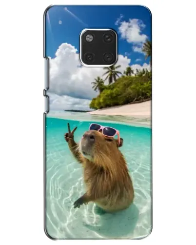 Чехол для Huawei Mate 20 (HMA-L09, HMA-L29) с картинкой «Капибара на море»