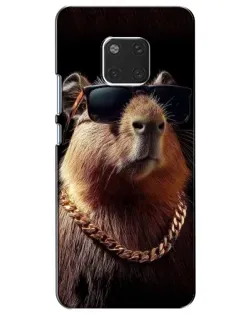 Чехол для Huawei Mate 20 (HMA-L09, HMA-L29) с картинкой «Капибара золотая цепь»