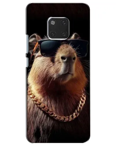 Чехол для Huawei Mate 20 (HMA-L09, HMA-L29) с картинкой «Капибара золотая цепь»