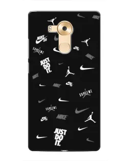 Чехол для Huawei Mate 8 (NXT) с картинкой «Nike Black Pattern»