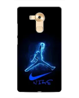 Чехол для Huawei Mate 8 (NXT) с картинкой «Jordan Neon Blue»