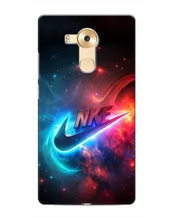 Чехол для Huawei Mate 8 (NXT) с картинкой «Огненный логотип Nike»