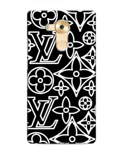 Чехол для Huawei Mate 8 (NXT) с картинкой «Черно-белый узор LV»