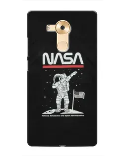 Чехол для Huawei Mate 8 (NXT) с картинкой «NASA — шагаем по Луне»