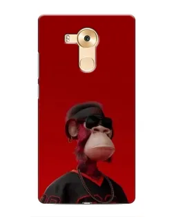 Чехол для Huawei Mate 8 (NXT) с картинкой «Bored Ape в красном»