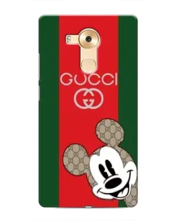 Чехол для Huawei Mate 8 (NXT) с картинкой «Gucci — полосы и Микки»
