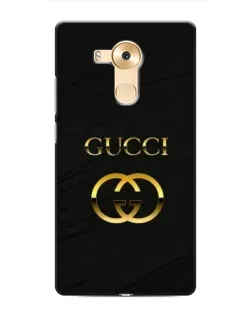 Чехол для Huawei Mate 8 (NXT) с картинкой «Золотой логотип Gucci»