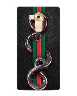 Чехол для Huawei Mate 8 (NXT) с картинкой «Gucci — змея на полосе»