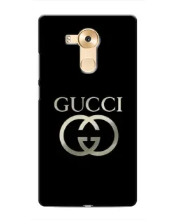 Чехол для Huawei Mate 8 (NXT) с картинкой «Gucci — золото на черном»