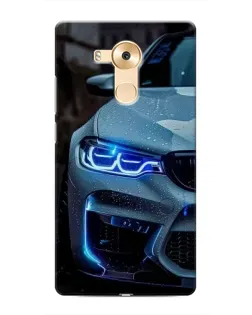 Чехол для Huawei Mate 8 (NXT) с картинкой «Взгляд BMW с синими фарами»