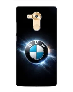 Чехол для Huawei Mate 8 (NXT) с картинкой «BMW — неоновое сияние»