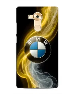 Чехол для Huawei Mate 8 (NXT) с картинкой «Золотистый дым BMW»