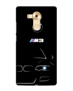 Чехол для Huawei Mate 8 (NXT) с картинкой «Минималистичный принт BMW M3»