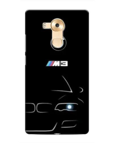 Чехол для Huawei Mate 8 (NXT) с картинкой «Минималистичный принт BMW M3»