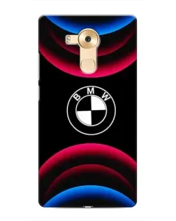 Чехол для Huawei Mate 8 (NXT) с картинкой «Логотип BMW и неоновые дуги»