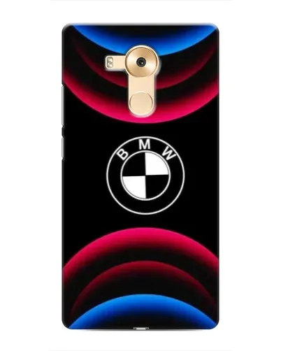 Чехол для Huawei Mate 8 (NXT) с картинкой «Логотип BMW и неоновые дуги»