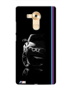 Чехол для Huawei Mate 8 (NXT) с картинкой «Силуэт BMW в темноте»
