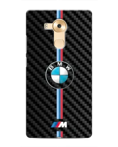 Чехол для Huawei Mate 8 (NXT) с картинкой «Эмблема BMW и карбон»