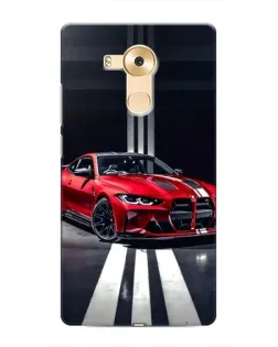 Чехол для Huawei Mate 8 (NXT) с картинкой «Красная BMW на дороге»