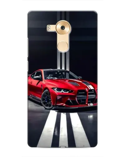 Чехол для Huawei Mate 8 (NXT) с картинкой «Красная BMW на дороге»