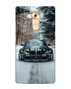 Чехол для Huawei Mate 8 (NXT) с картинкой «BMW в зимнем лесу»