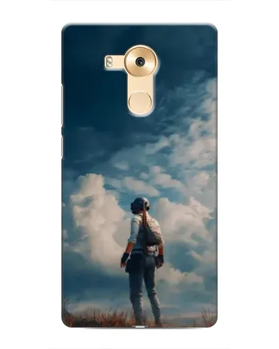 Чехол для Huawei Mate 8 (NXT) с картинкой «Герой PUBG на скале»