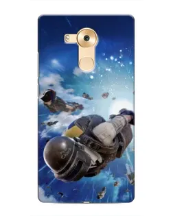 Чехол для Huawei Mate 8 (NXT) с картинкой «Десант PUBG — прыжок»