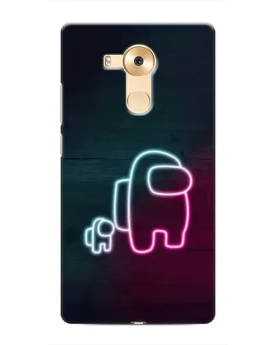 Чехол для Huawei Mate 8 (NXT) с картинкой «Among Us неон-арт»