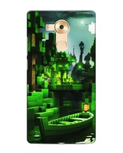 Чехол для Huawei Mate 8 (NXT) с картинкой «Minecraft лесной пейзаж»