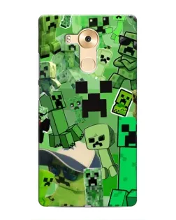 Чехол для Huawei Mate 8 (NXT) с картинкой «Криперы Minecraft»