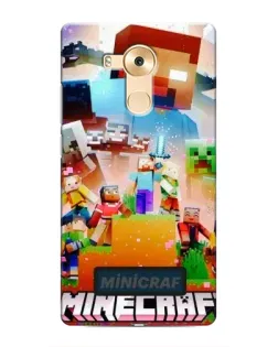 Чехол для Huawei Mate 8 (NXT) с картинкой «Minecraft герои игры»