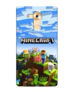 Чехол для Huawei Mate 8 (NXT) с картинкой «Minecraft классический мир»