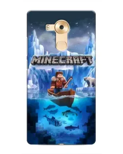 Чехол для Huawei Mate 8 (NXT) с картинкой «Minecraft ледяной мир»