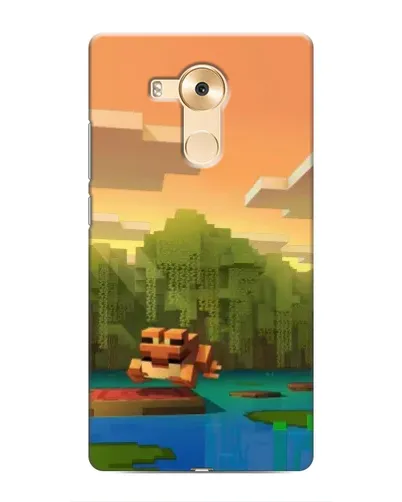 Чехол для Huawei Mate 8 (NXT) с картинкой «Майнкрафт закат солнца»