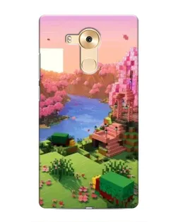 Чехол для Huawei Mate 8 (NXT) с картинкой «Розовое дерево Minecraft»