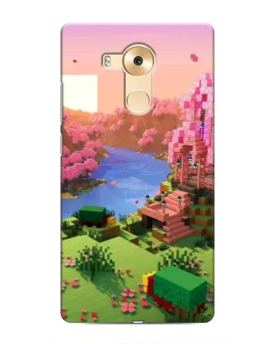 Чехол для Huawei Mate 8 (NXT) с картинкой «Розовое дерево Minecraft»