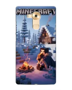 Чехол для Huawei Mate 8 (NXT) с картинкой «Зимний Minecraft»